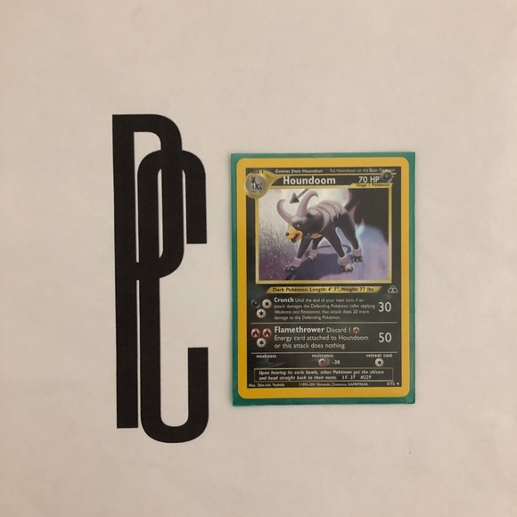 Pokemon Other - Pokemon Houndoom 2001 Holographic Trading Card